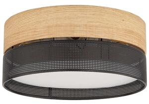 Φωτιστικό Οροφής - Πλαφονιέρα 4800 Φ50x17cm 4xE27 15W Natural-Black TK Lighting