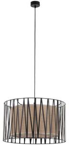 Φωτιστικό Οροφής Harmony 4557 Φ50x120cm 3xΕ27 15W Natural-Black TK Lighting