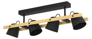 Φωτιστικό Οροφής - Σποτ Hornwood-Z 900882 78x14x16cm Led IP20 Black-Natural Eglo