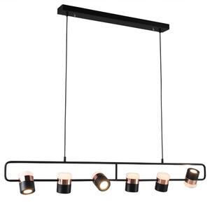 Φωτιστικό Οροφής - Ράγα 01227 35W 3000K LED 135x20cm Black-Copper Luma