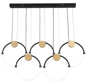 Φωτιστικό Οροφής - Ράγα Briana 4315000 95x154,5cm Led 2903lm 45W 3000K Black-Gold Viokef