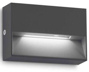 Φωτιστικό Τοίχου - Απλίκα Dedra 328645 10x3x6,6cm Led 160lm 1,5W 3000K Anthracite Ideal Lux