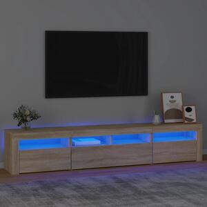 Έπιπλο Τηλεόρασης με LED Sonoma Δρυς 210x35x40 εκ. - Καφέ