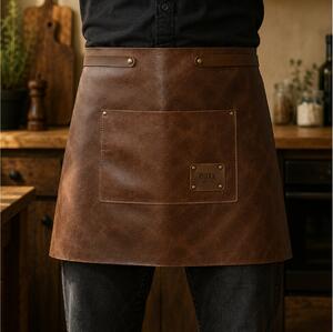 Δερμάτινη Ποδιά Μέσης Doxx Amsterdam Rustic Leather Waist Apron με ρυθμιζόμενα λουράκια και διαστάσεις 65x40cm - Brown