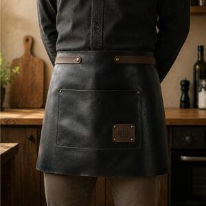 Δερμάτινη Ποδιά Μέσης Doxx Amsterdam Rustic Leather Waist Apron με ρυθμιζόμενα λουράκια και διαστάσεις 65x40cm - Black