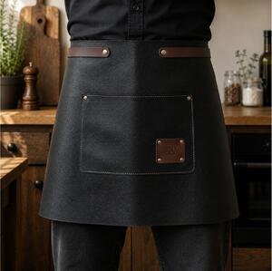 Δερμάτινη Ποδιά Μέσης Doxx Amsterdam Smooth Leather Waist Apron με ρυθμιζόμενα λουράκια - Black