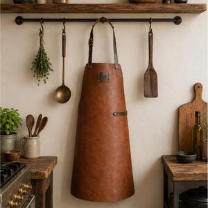 Δερμάτινη Ποδιά Λαιμού Doxx Amsterdam Smooth Leather Apron με ρυθμιζόμενα λουράκια και διαστάσεις 80x58cm - Camel