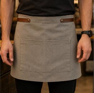 Ποδιά Μέσης από Καμβά Doxx Amsterdam Washed Canvas Waist Apron με ρυθμιζόμενα λουράκια και διαστάσεις 35x67cm - Γκρι