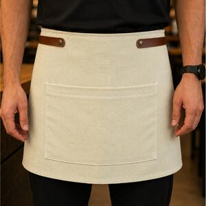 Ποδιά Μέσης από Καμβά Doxx Amsterdam Washed Canvas Waist Apron με ρυθμιζόμενα λουράκια και διαστάσεις 35x67cm - Beige