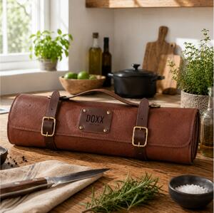 Δερμάτινη Θήκη Μαχαιριών Doxx Amsterdam Smooth Leather 7 θέσεων - Camel