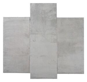 Μοκέτες Κρεβατοκάμαρας (Σετ 3τμχ) Pol Rugs & Mats Como Grey