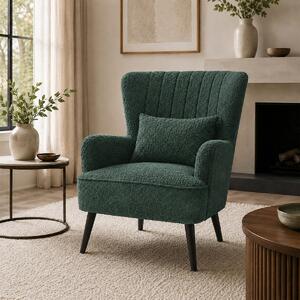 Πολυθρόνα Μπουκλέ (79x76.5x95.5) Spitishop Embrace Green