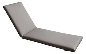 SUNLOUNGER Μαξιλάρι Ξαπλώστρας PVC Γκρι με Φερμουάρ & Velcro (Foam+Polyester) 196(78+118)x60x7cm