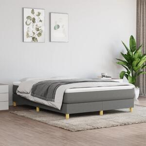 VidaXL Πλαίσιο Κρεβατιού Boxspring Σκούρο Γκρι 140x190 εκ. Υφασμάτινο