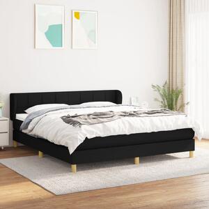 VidaXL Κρεβάτι Boxspring με Στρώμα Μαύρο 160x200 εκ. Υφασμάτινο