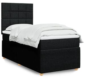 VidaXL Κρεβάτι Boxspring με Στρώμα Μαύρο 80 x 200 εκ. Υφασμάτινο