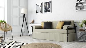 Μεταλλικός Καναπές - Κρεβάτι Sofa Διθέσιος 88x146 με στρώμα - Chic Strom - Ελληνικής Κατασκευής