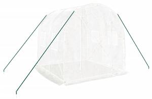 VidaXL Θερμοκήπιο με Ατσάλινο Πλαίσιο Λευκό 4 μ² 2 x 2 x 2 μ