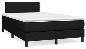 VidaXL Κρεβάτι Boxspring με Στρώμα Μαύρο 120x190 εκ. Υφασμάτινο