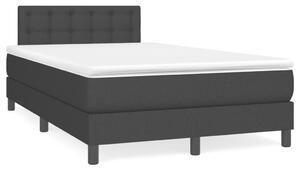 VidaXL Κρεβάτι Boxspring με Στρώμα Μαύρο 120x190 εκ. Υφασμάτινο