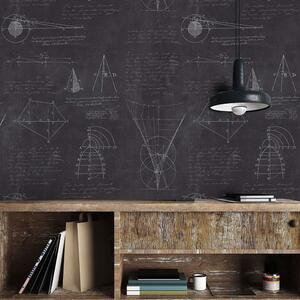 Ταπετσαρία Newton Geometry WP20046 Charcoal Black&White MindTheGap