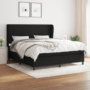 VidaXL Κρεβάτι Boxspring με Στρώμα Μαύρο 180x200 εκ. Υφασμάτινο