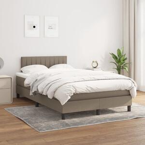 VidaXL Κρεβάτι Boxspring με Στρώμα Taupe 120x200 εκ. Υφασμάτινο