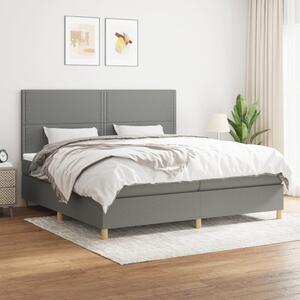 VidaXL Κρεβάτι Boxspring με Στρώμα Σκούρο Γκρι 200x200 εκ. Υφασμάτινο