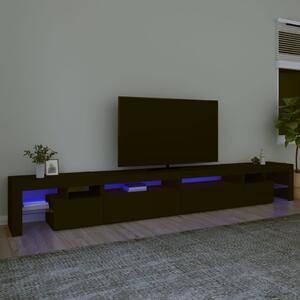 VidaXL Έπιπλο Τηλεόρασης με LED Μαύρο 290 x 36,5 x 40 εκ