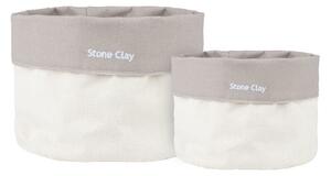 Καλάθια Αποθήκευσης (Σετ 2τμχ) Estia Stone Clay 02-41175