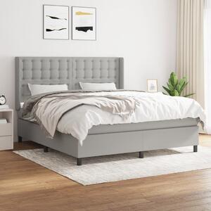 VidaXL Κρεβάτι Boxspring με Στρώμα Αν. Πράσινο 160x200εκ Υφασμάτινο