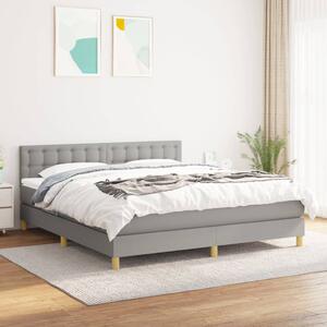 VidaXL Κρεβάτι Boxspring με Στρώμα Αν. Πράσινο 160x200εκ Υφασμάτινο