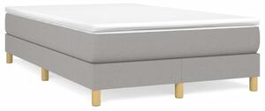 VidaXL Κρεβάτι Boxspring με Στρώμα Ανοιχτό Γκρι 120x190 εκ. Υφασμάτινο