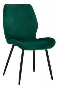 Καρέκλα Klay HM8730.03 49X62,5X87cm Forest Green-Black Σετ 2τμχ