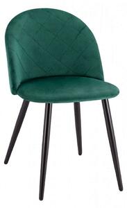 Καρέκλα HM8731.03 49x57x79Υcm Black-Forest Green Σετ 4τμχ