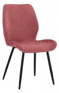 Καρέκλα Klay HM8730.02 49X62,5X87cm Dusty Pink-Black Σετ 2τμχ