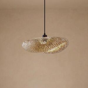 Lindby Κρεμαστή λάμπα Eleane, μπαμπού, φυσικό, μήκος 50 cm, E27, ρυθμιζόμενος, Ξύλου, Σαλόνι / τραπεζαρία, Μπαμπού, Εξοχική κατοικία / Ρουστίκ