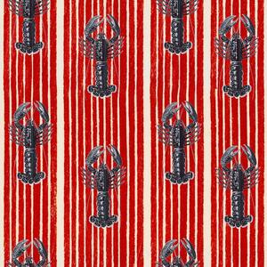 Ταπετσαρία Mediterranean Lobsters Wp30064 52X1000Cm White-Red Mindthegap