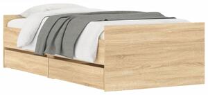 VidaXL Πλαίσιο Κρεβατιού με Συρτάρια Sonoma δρυς 90x200 εκ