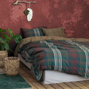 Σεντόνια Μονά (Σετ) Nima Bed Linen Ardor Wine Red Πράσινο ΜΕ ΛΑΣΤΙΧΟ 100x200+32