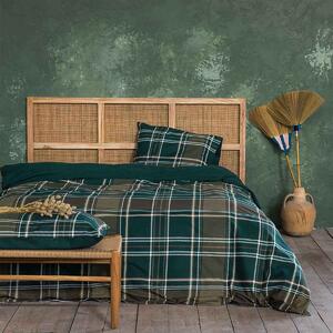 Σεντόνια Μονά (Σετ) Nima Bed Linen Duncan Natural Πράσινο ΜΕ ΛΑΣΤΙΧΟ 100x200+32