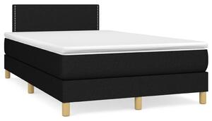 VidaXL Κρεβάτι Boxspring με Στρώμα Μαύρο 120x190 εκ. Υφασμάτινο