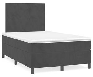 VidaXL Κρεβάτι Boxspring με Στρώμα Μαύρο 120x190 εκ. Βελούδινο