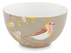 Μπωλ Πορσελάνινο 51003009 Floral Early Bird 15cm Khaki Pip Studio