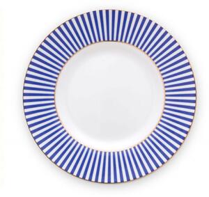 Πιατάκι Γλυκού Πορσελάνινο 51001243 Royal Stripes 12cm Blue Pip Studio