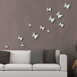 Αυτοκόλλητα Τοίχου Πολυπροπυλενίου Butterflies 3D 24001 White Ango