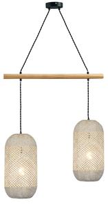 Φωτιστικό Οροφής Δίφωτο Aca Coconut OD762P60RW Rattan