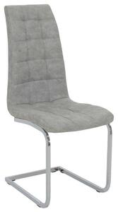 Καρέκλα Darrell Μεταλλική Χρωμίου Με Pu Antique Grey 42X49X106Cm 029-000022