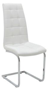 Καρέκλα Darrell Μεταλλική Χρωμίου Pu White 41X54X107Cm 029-000004