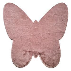 Παιδικό Γούνινο Χαλί (120x120) New Plan Puffy JM7 Butterfly Dark Pink